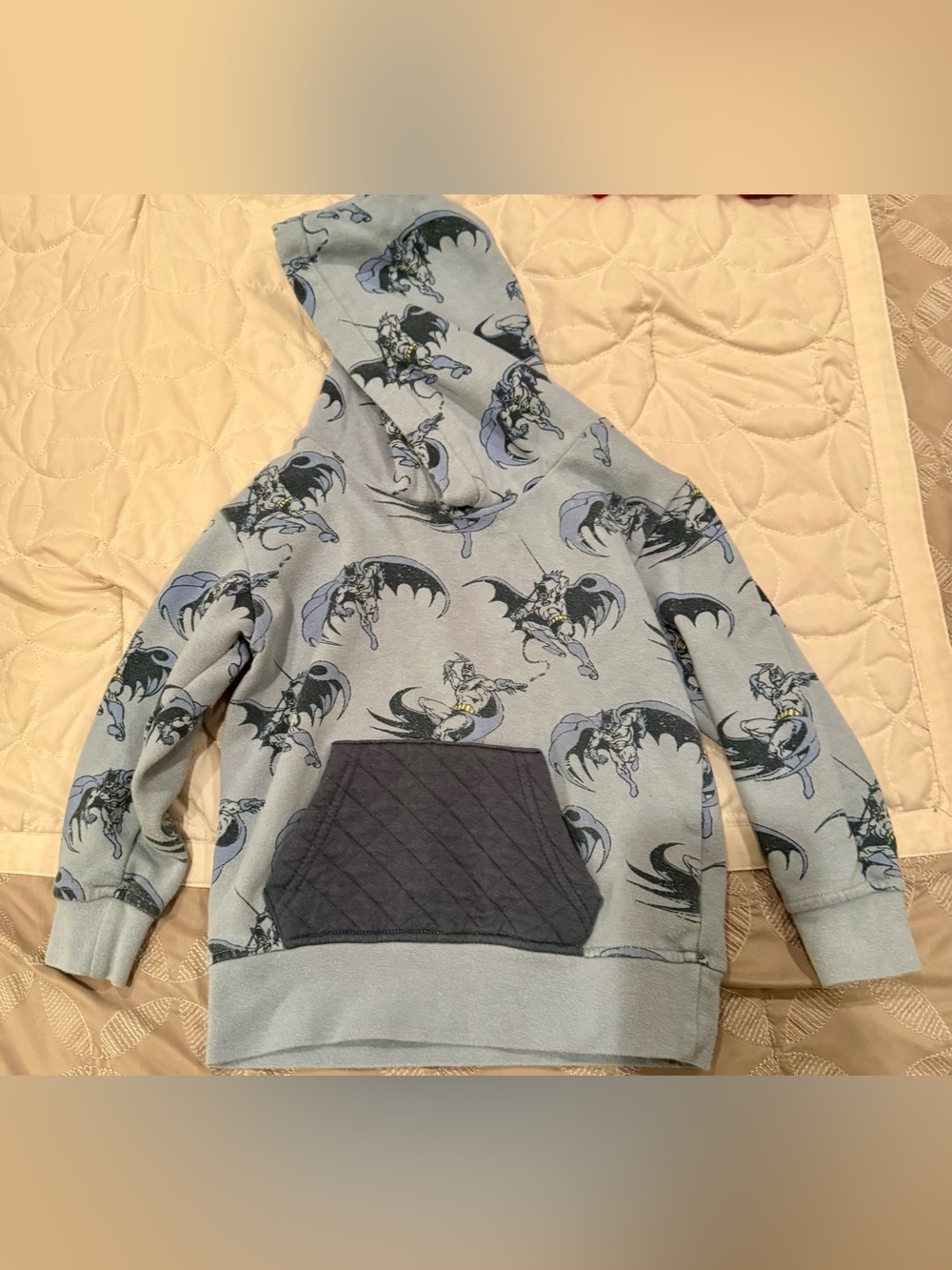 Batman Toddler Hoodie Sweatshirt Fleece Pullover Size 2T